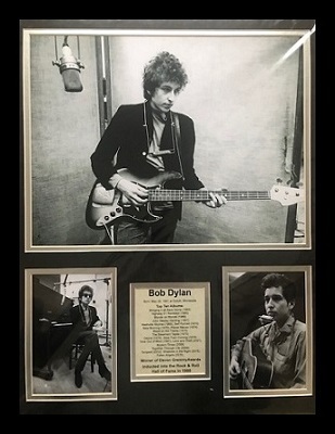 Bob Dylan Matted Vintage Collage