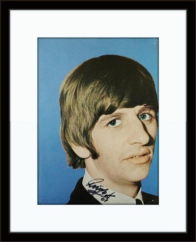 Framed Ringo Starr Autograph with Certificate of Authenticity