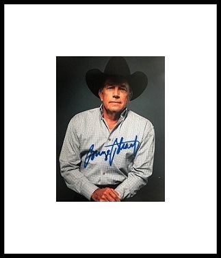 Framed George Strait Autograph with Certificate of Authenticity