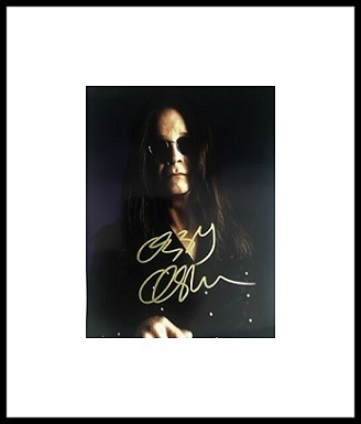 Framed Ozzy Osbourne Autograph with Certificate of Authenticity