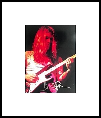 Framed David Gilmour Autograph with Certificate of Authenticity
