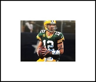 Framed Aaron Rodgers Autograph with Certificate of Authenticity