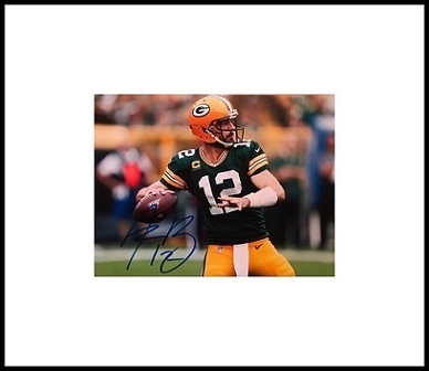 Framed Aaron Rodgers Autograph with Certificate of Authenticity