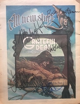 Grateful Dead Band Signed Newspaper Ad with Certificate of Authenticity