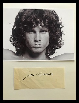 Jim Morrison Autographed Cut Sheet Photo with Cerificate of Authenticity