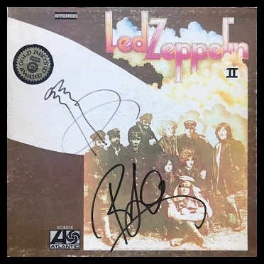 Robert Plant Jimmy Page Led Zeppelin Autograph LP with Certificate of Authenticity
