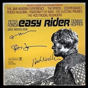 Easy Rider Movie Cast LP Autograph with Certificate of Authenticity