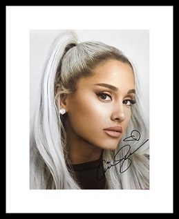 Framed Ariana Grande Autograph with Certificate of Authenticity