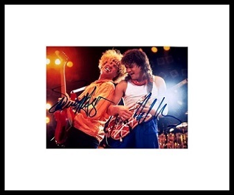 Framed Eddie and Sammy Hagar Autograph with Certificate of Authenticity